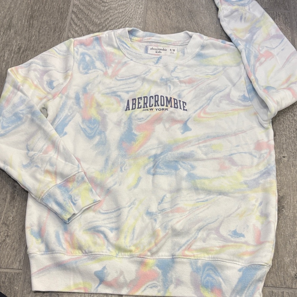 Abercrombie & Fitch Men's Pastel Tie-Dye Crewneck Sweater